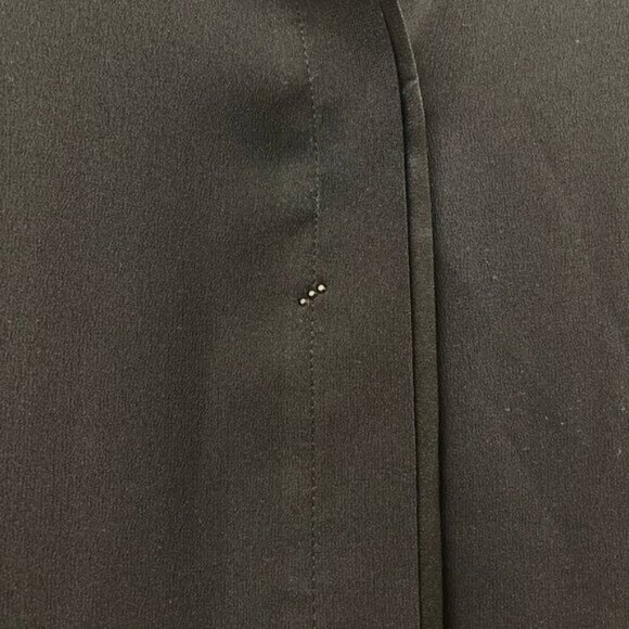 Vintage Satin Trim Hidden Button Blouse Black - Picture 6 of 15